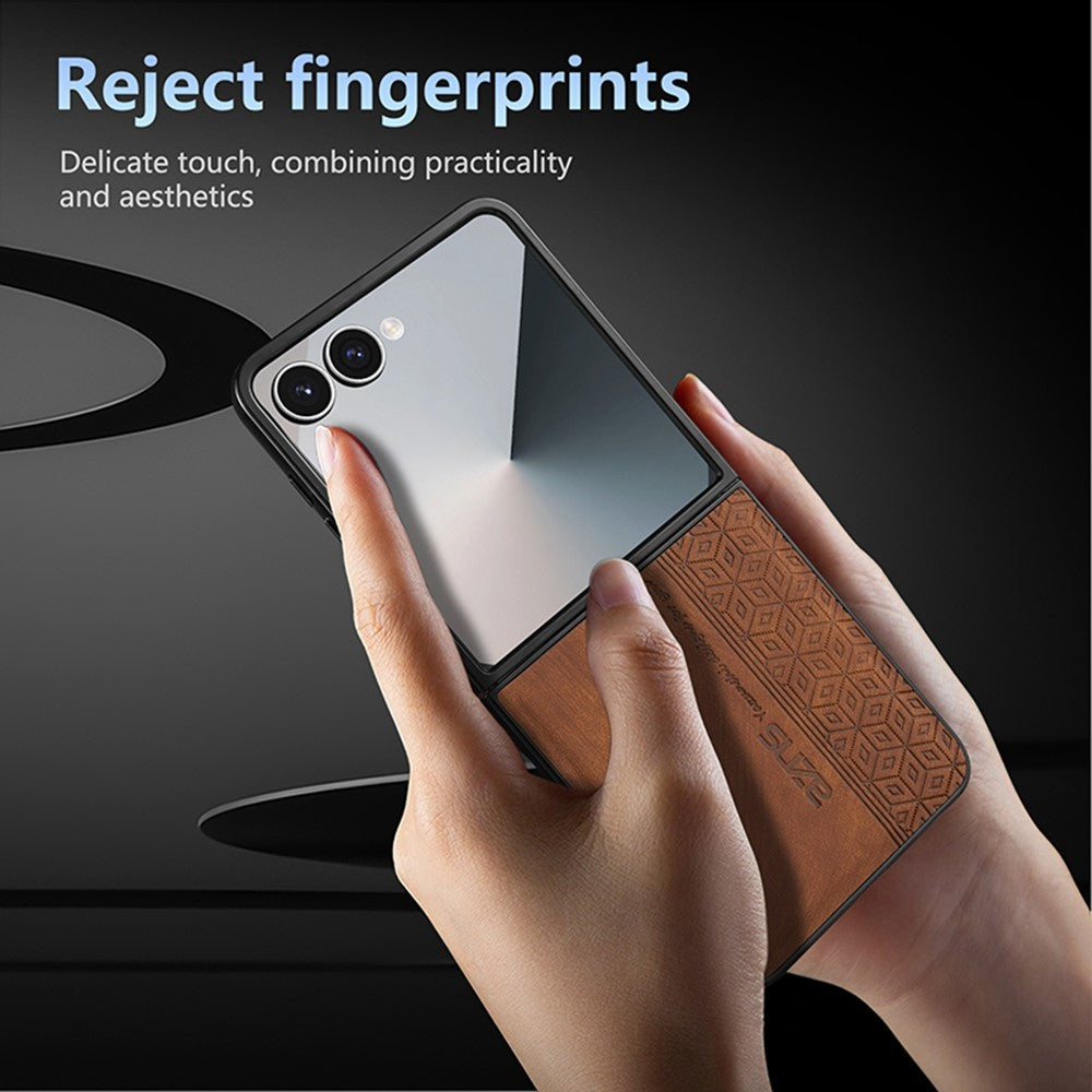 AZNS til Samsung Galaxy Z Flip8 Champion Edition etui PU-læderbeklædt TPU telefonbeskyttelsescover