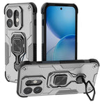 For Oppo Reno16 5G (Global) Case Rotatable Ring Kickstand PC + TPU Shockproof Phone Cover