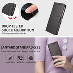 BETOPNICE 006 til iPhone 15 Pro Cover RFID Blokerende Pung Stand Læder Telefoncover med Håndrem