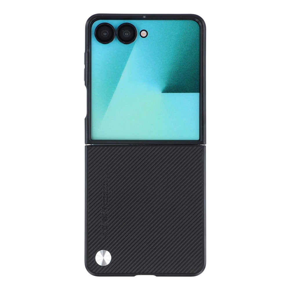 X-LEVEL Til Samsung Galaxy Z Flip8 Cover Kulfibertekstur PU Læder + PC Telefoncover