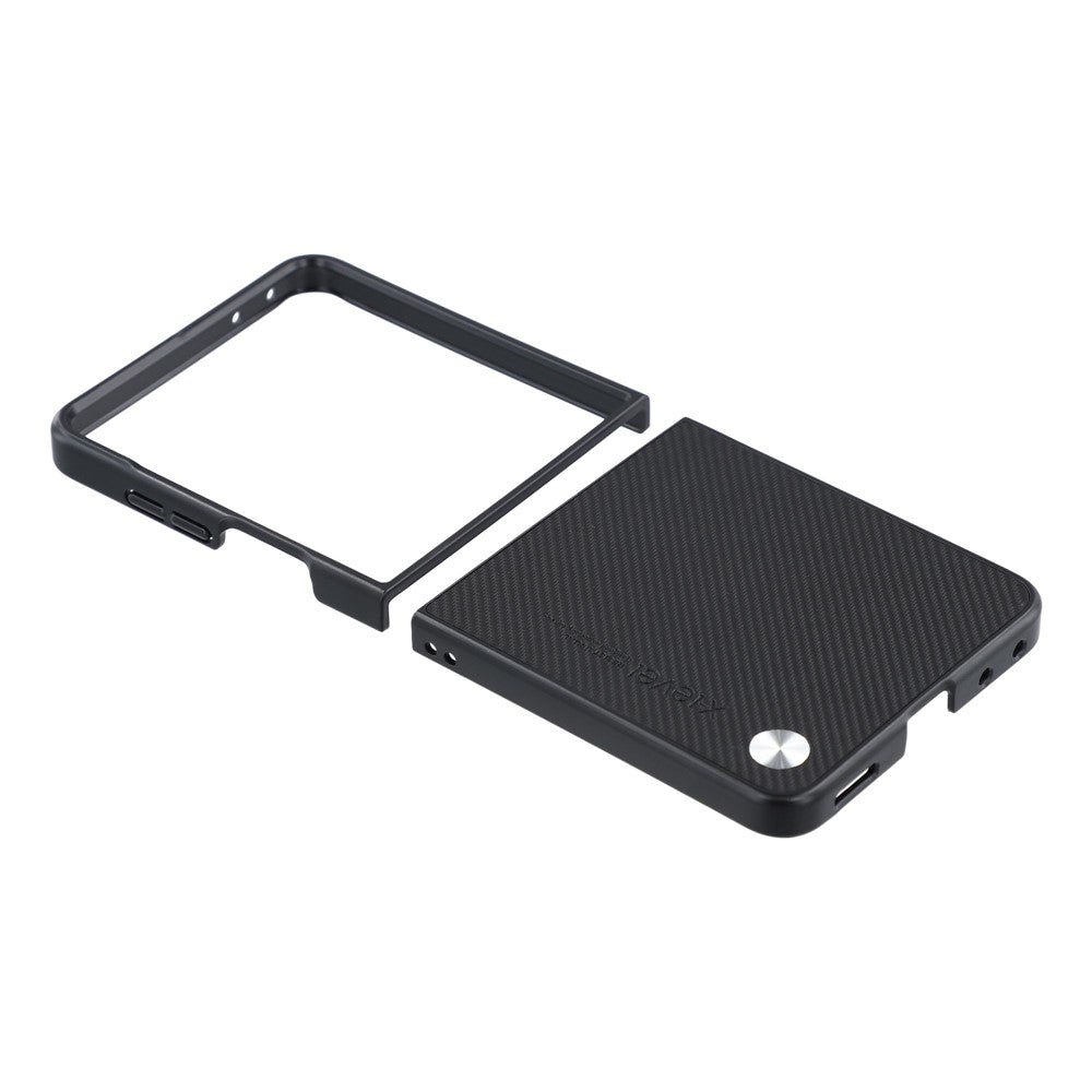 X-LEVEL Til Samsung Galaxy Z Flip8 Cover Kulfibertekstur PU Læder + PC Telefoncover