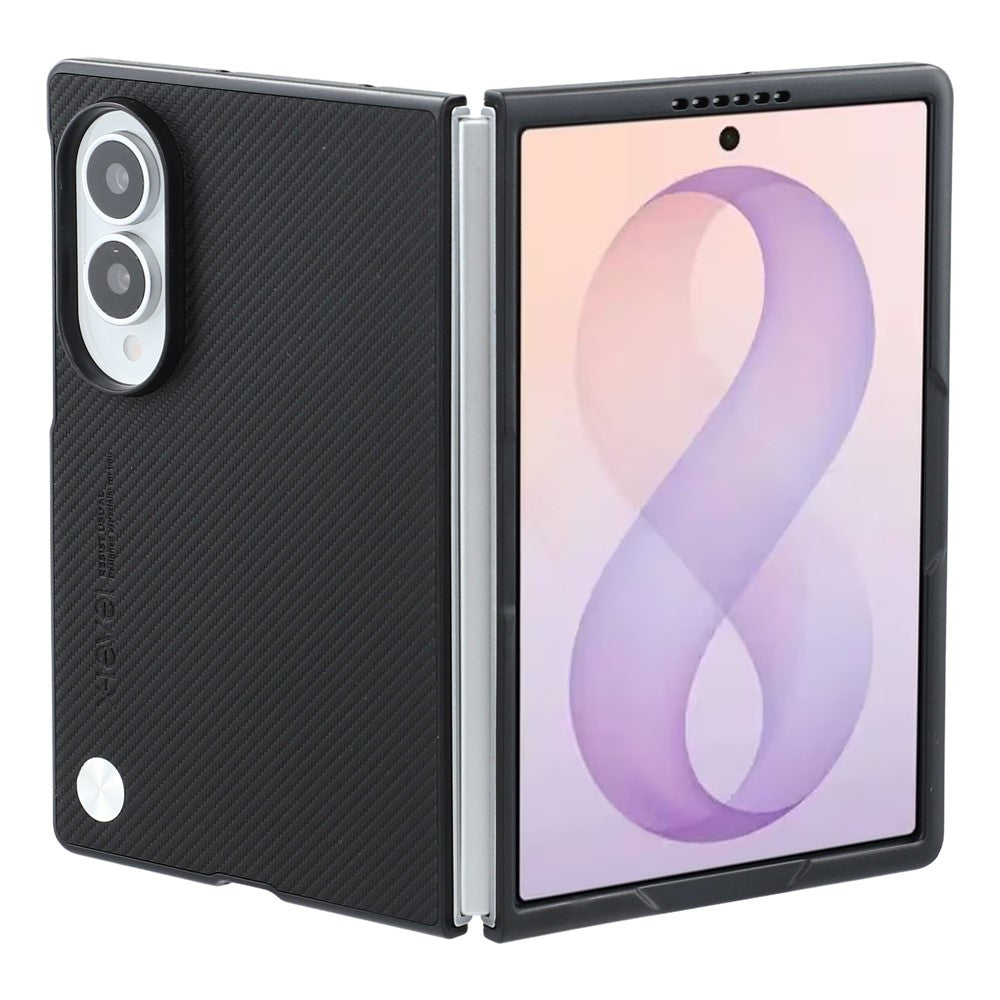 X-LEVEL For Samsung Galaxy Z Fold8 Case Carbon Fiber Texture PU Leather + PC Phone Cover