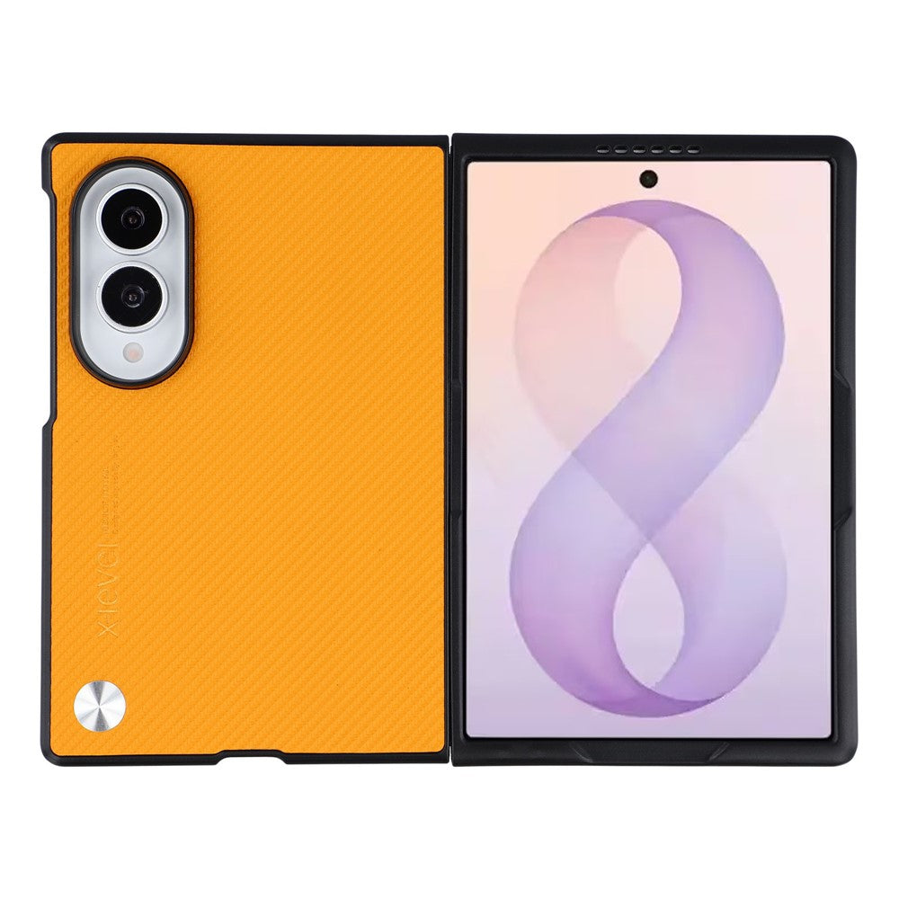X-LEVEL For Samsung Galaxy Z Fold8 Case Carbon Fiber Texture PU Leather + PC Phone Cover