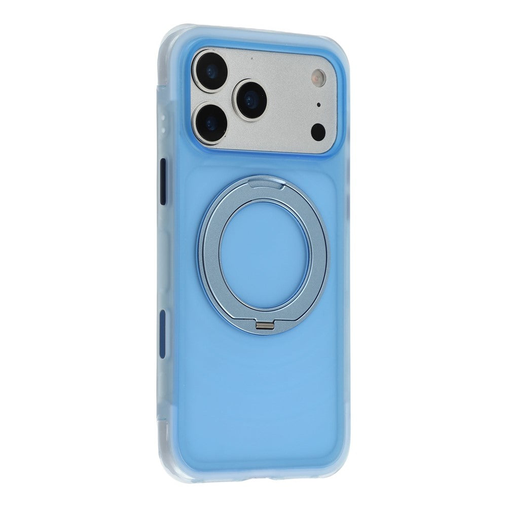 JAUCASE til iPhone 18 Pro Max / 17 Pro Max Cover Magnetisk Stander Bølgetekstur PC + TPU Airbag Hjørnebeskyttelse Telefoncover med Kameraknap