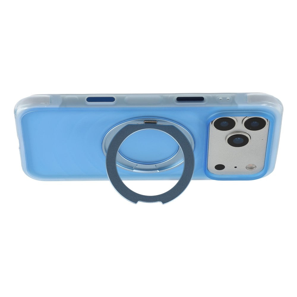 JAUCASE til iPhone 18 Pro Max / 17 Pro Max Cover Magnetisk Stander Bølgetekstur PC + TPU Airbag Hjørnebeskyttelse Telefoncover med Kameraknap
