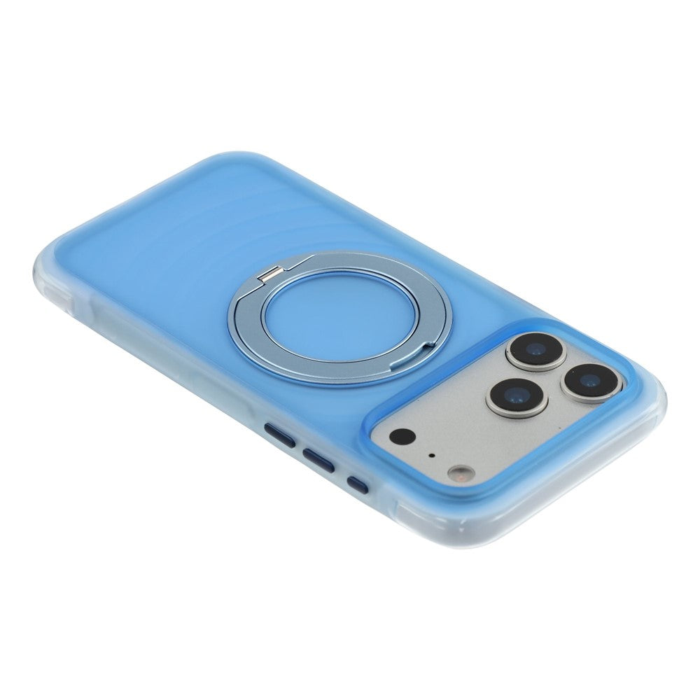 JAUCASE til iPhone 18 Pro Max / 17 Pro Max Cover Magnetisk Stander Bølgetekstur PC + TPU Airbag Hjørnebeskyttelse Telefoncover med Kameraknap