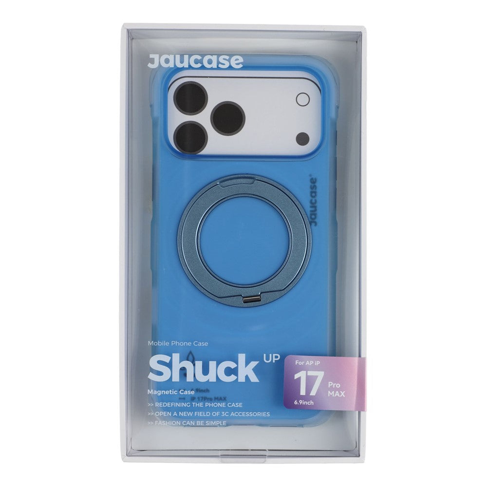 JAUCASE for iPhone 18 Pro / 17 Pro Case Magnetic Kickstand Wave Texture PC + TPU Airbag Corner Protection Phone Cover with Camera Control Button