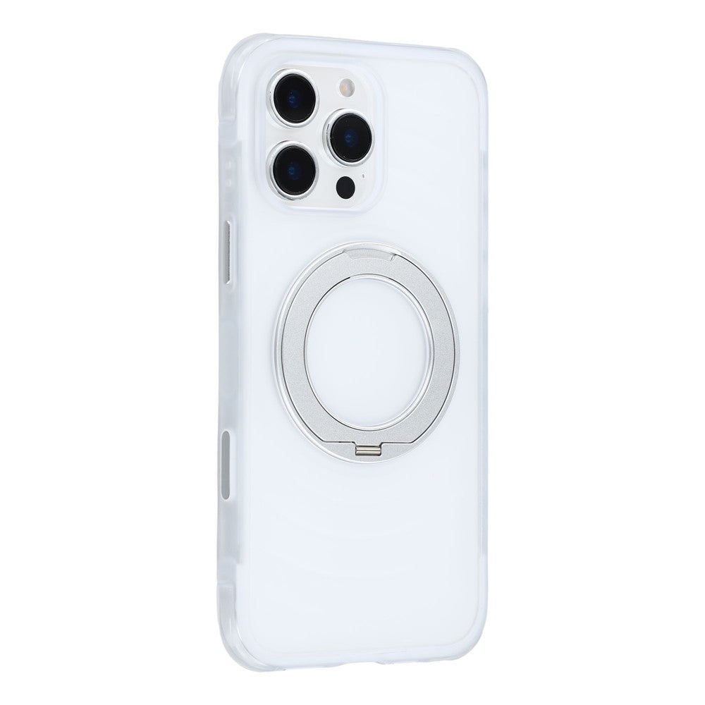 JAUCASE til iPhone 16 Pro Max cover magnetisk kickstand bølgetekstur PC + TPU airbag hjørnebeskyttelse telefoncover med kamerakontrolknap