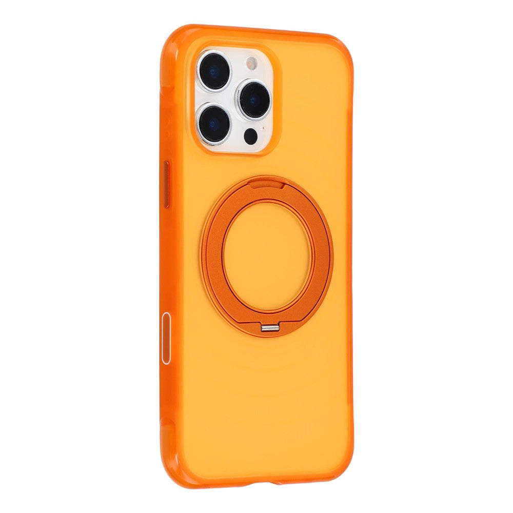 JAUCASE til iPhone 16 Pro Max cover magnetisk kickstand bølgetekstur PC + TPU airbag hjørnebeskyttelse telefoncover med kamerakontrolknap