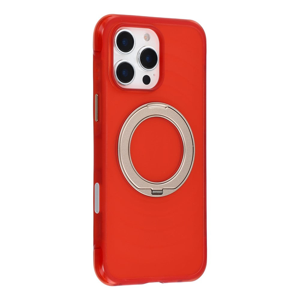 JAUCASE til iPhone 16 Pro Max cover magnetisk kickstand bølgetekstur PC + TPU airbag hjørnebeskyttelse telefoncover med kamerakontrolknap