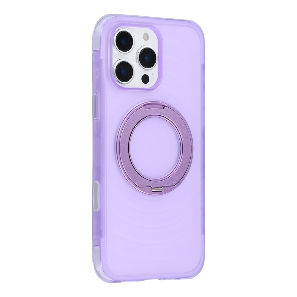 JAUCASE til iPhone 16 Pro Max cover magnetisk kickstand bølgetekstur PC + TPU airbag hjørnebeskyttelse telefoncover med kamerakontrolknap