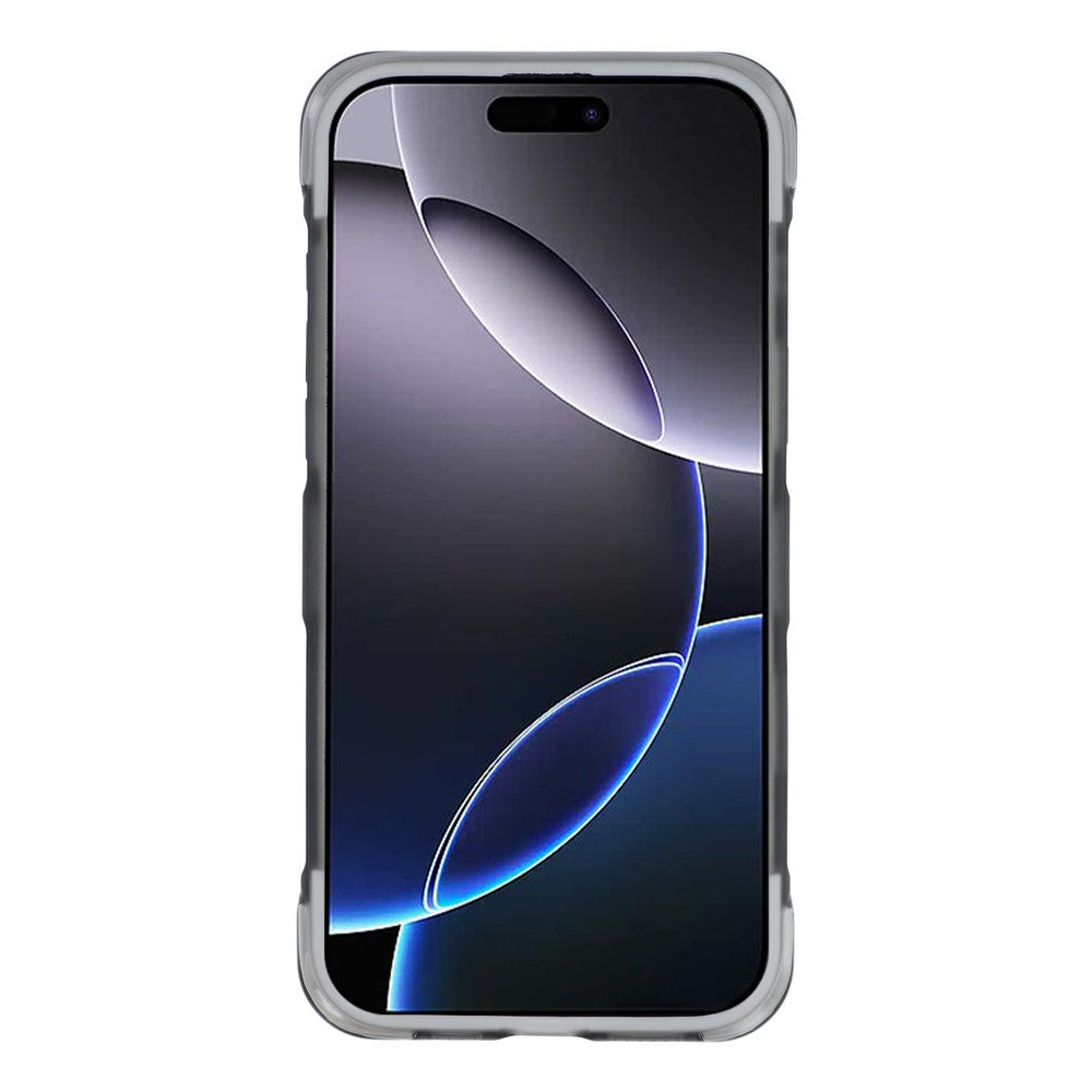JAUCASE til iPhone 16 Pro Cover Magnetisk Stander Bølge Tekstur PC + TPU Airbag Hjørne Beskyttelse Telefoncover med Kameraknap