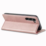 LC.IMEEKE For Samsung Galaxy S23+ Drop-proof PU Leather Folio Flip Case Wallet Stand Magnetic Auto-absorbed Cell Phone Cover
