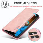 LC.IMEEKE For Samsung Galaxy S23+ Drop-proof PU Leather Folio Flip Case Wallet Stand Magnetic Auto-absorbed Cell Phone Cover