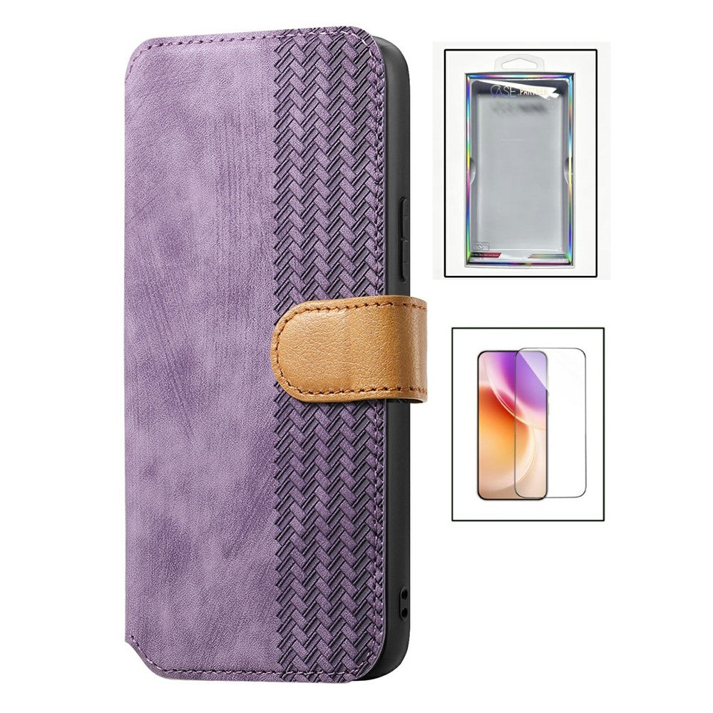 For Xiaomi 17T Case Vintage Leather RFID Blocking Wallet Phone Cover with Tempered Glass Screen Protector