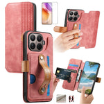 For Xiaomi 17T Case Vintage Leather RFID Blocking Wallet Phone Cover with Tempered Glass Screen Protector