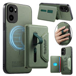Magnetiskt fodral för OnePlus Ace 6 5G / Ace 6T 5G / 15R 5G, PU-läder + PC + TPU reptåligt bakstycke med avtagbar korthållare