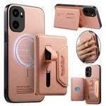 Magnetiskt fodral för OnePlus Ace 6 5G / Ace 6T 5G / 15R 5G, PU-läder + PC + TPU reptåligt bakstycke med avtagbar korthållare