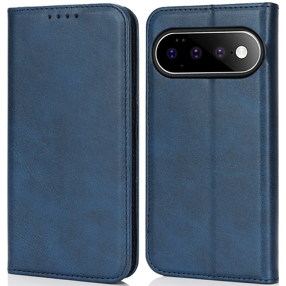 For Google Pixel 11 Pro XL Case PU Leather Calf Textured Magnetic Closing Smart Phone Cover