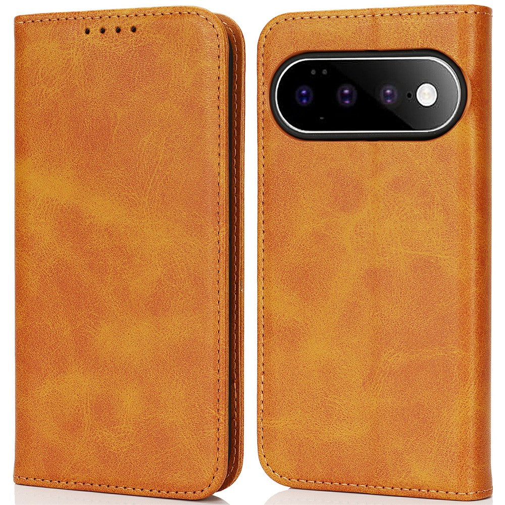 For Google Pixel 11 Pro XL Case PU Leather Calf Textured Magnetic Closing Smart Phone Cover