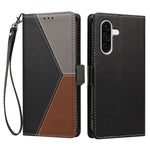 For Samsung Galaxy A36 5G / Galaxy A56 5G / Galaxy M56 5G / Galaxy A37 5G Case Color Stitching RFID Blocking Wallet Flip Leather Phone Cover with Wrist Strap