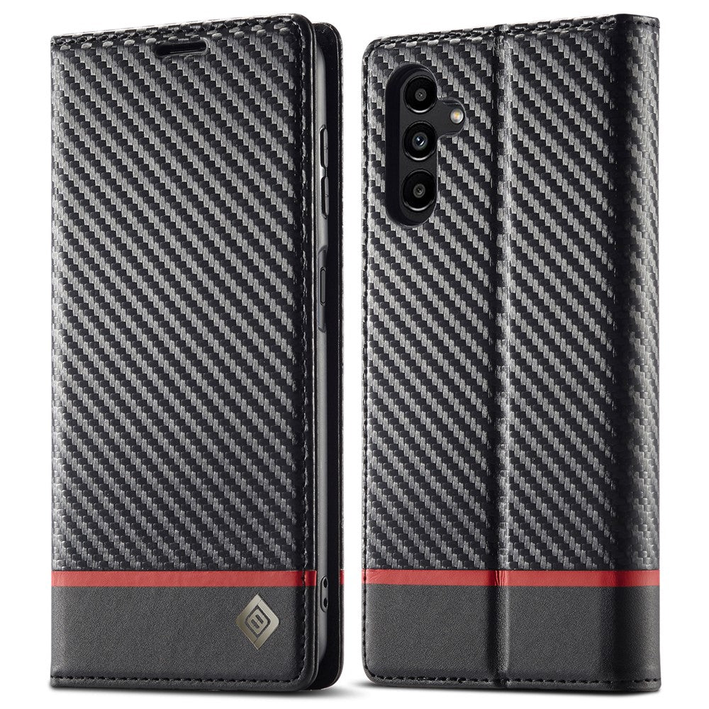 LC.IMEEKE til Samsung Galaxy A54 5G Carbon Fiber Tekstur Telefon Flip Læder Pung Etui Stødsikkert Mobiltelefon Cover