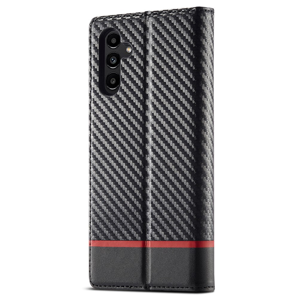 LC.IMEEKE til Samsung Galaxy A54 5G Carbon Fiber Tekstur Telefon Flip Læder Pung Etui Stødsikkert Mobiltelefon Cover