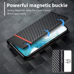 LC.IMEEKE til Samsung Galaxy A54 5G Carbon Fiber Tekstur Telefon Flip Læder Pung Etui Stødsikkert Mobiltelefon Cover