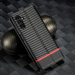 LC.IMEEKE til Samsung Galaxy A54 5G Carbon Fiber Tekstur Telefon Flip Læder Pung Etui Stødsikkert Mobiltelefon Cover