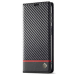 LC.IMEEKE til Samsung Galaxy A54 5G Carbon Fiber Tekstur Telefon Flip Læder Pung Etui Stødsikkert Mobiltelefon Cover