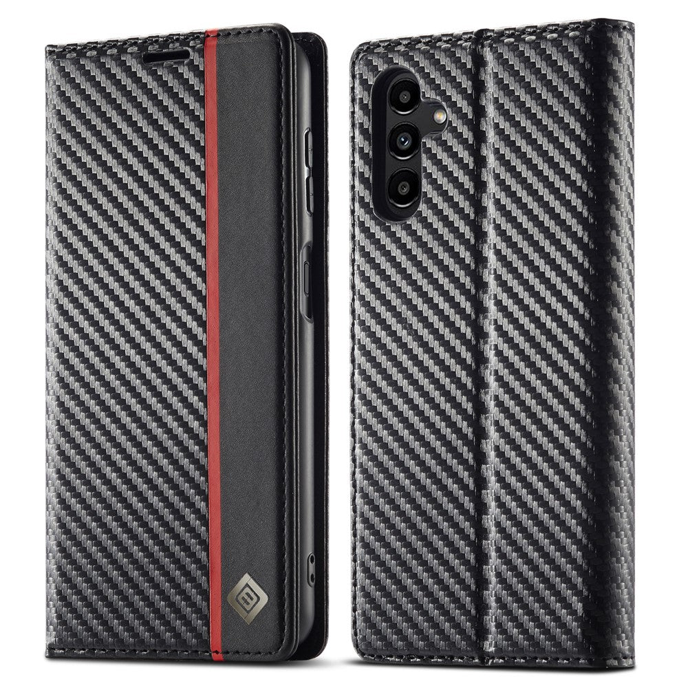 LC.IMEEKE til Samsung Galaxy A54 5G Carbon Fiber Tekstur Telefon Flip Læder Pung Etui Stødsikkert Mobiltelefon Cover