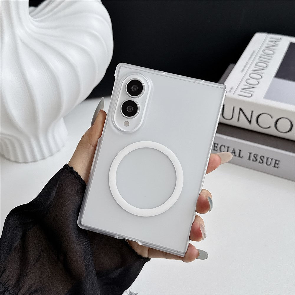 For Samsung Galaxy Z Fold8 Magnetic Case Matte Transparent TPU + PC Shockproof Cover