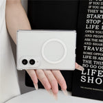 For Samsung Galaxy Z Fold8 Magnetic Case Matte Transparent TPU + PC Shockproof Cover