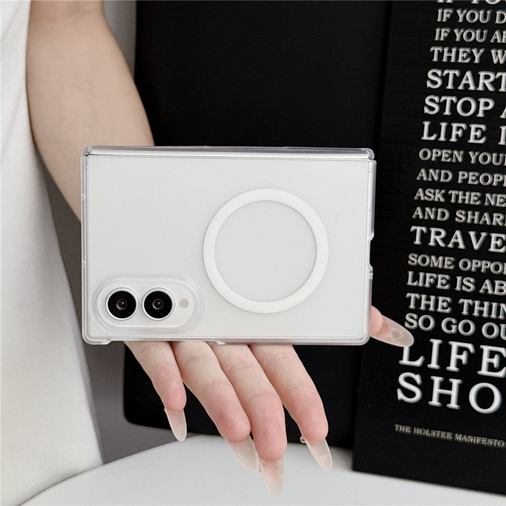 For Samsung Galaxy Z Fold8 Magnetic Case Matte Transparent TPU + PC Shockproof Cover