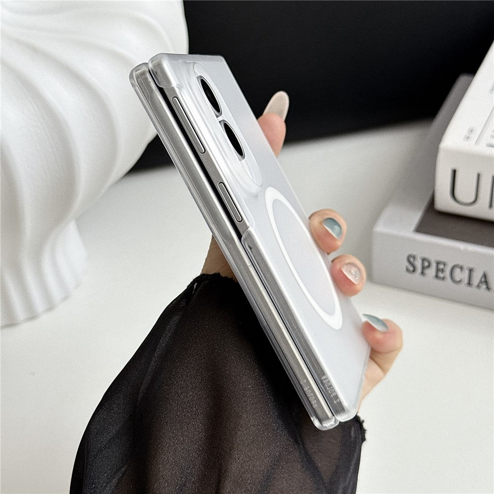 For Samsung Galaxy Z Fold8 Magnetic Case Matte Transparent TPU + PC Shockproof Cover