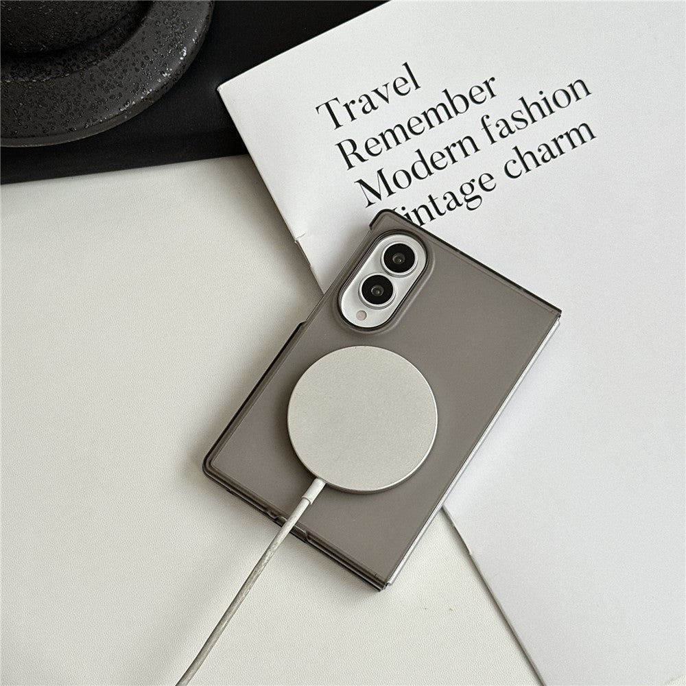 For Samsung Galaxy Z Fold8 Magnetic Case Matte Transparent TPU + PC Shockproof Cover