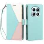 Xiaomi Poco M8 5G / Xiaomi Redmi Note 15 4G (Global) / Xiaomi Redmi Note 15 5G (Global) fodral Färgsömmar RFID-blockerande plånbok i läder med handledsrem