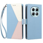 Xiaomi Poco M8 5G / Xiaomi Redmi Note 15 4G (Global) / Xiaomi Redmi Note 15 5G (Global) fodral Färgsömmar RFID-blockerande plånbok i läder med handledsrem