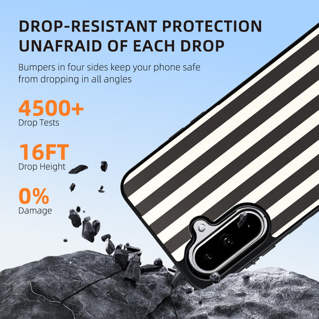 EYCASE for Samsung Galaxy A37 5G Striped Series Magnetic Case TPU + Acrylic Phone Cover