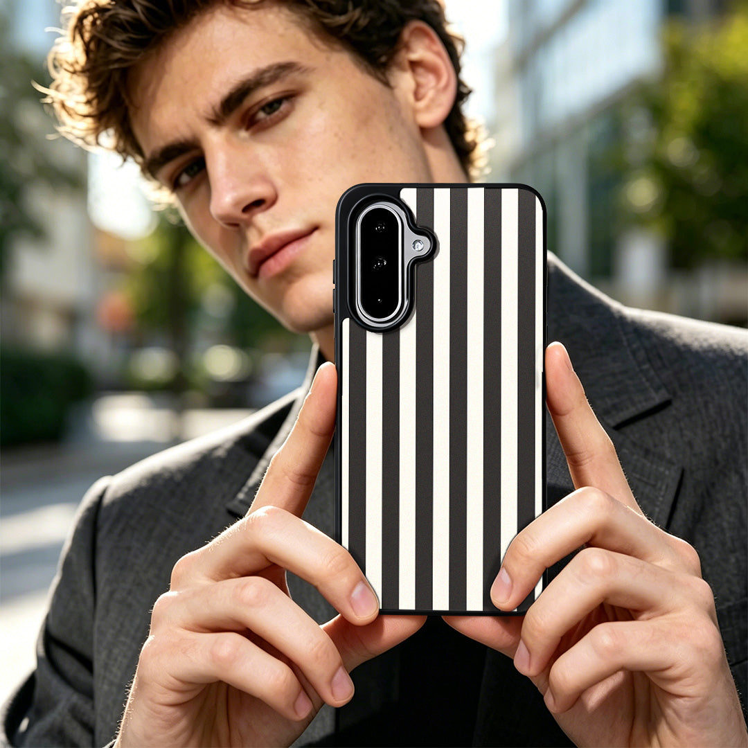 EYCASE for Samsung Galaxy A37 5G Striped Series Magnetic Case TPU + Acrylic Phone Cover