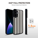 EYCASE for Samsung Galaxy A27 5G Striped Series Magnetic Case TPU + Acrylic Phone Cover