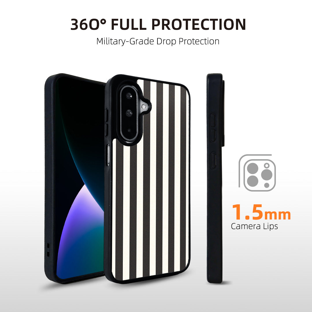 EYCASE for Samsung Galaxy A27 5G Striped Series Magnetic Case TPU + Acrylic Phone Cover
