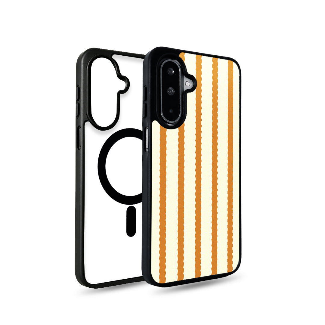 EYCASE for Samsung Galaxy A27 5G Striped Series Magnetic Case TPU + Acrylic Phone Cover