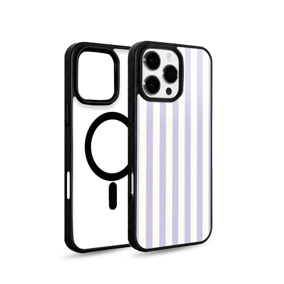 EYCASE for iPhone 15 Pro Max Striped Series Magnetic Case TPU + Acrylic Phone Cover
