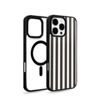EYCASE til iPhone 16 Pro Max Stribet Serie Magnetisk Etui TPU + Akryl Telefoncover