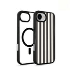 EYCASE for iPhone 16e / iPhone 17e Striped Series Magnetic Case TPU + Acrylic Phone Cover