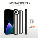 EYCASE for iPhone 16e / iPhone 17e Striped Series Magnetic Case TPU + Acrylic Phone Cover