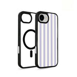 EYCASE for iPhone 16e / iPhone 17e Striped Series Magnetic Case TPU + Acrylic Phone Cover