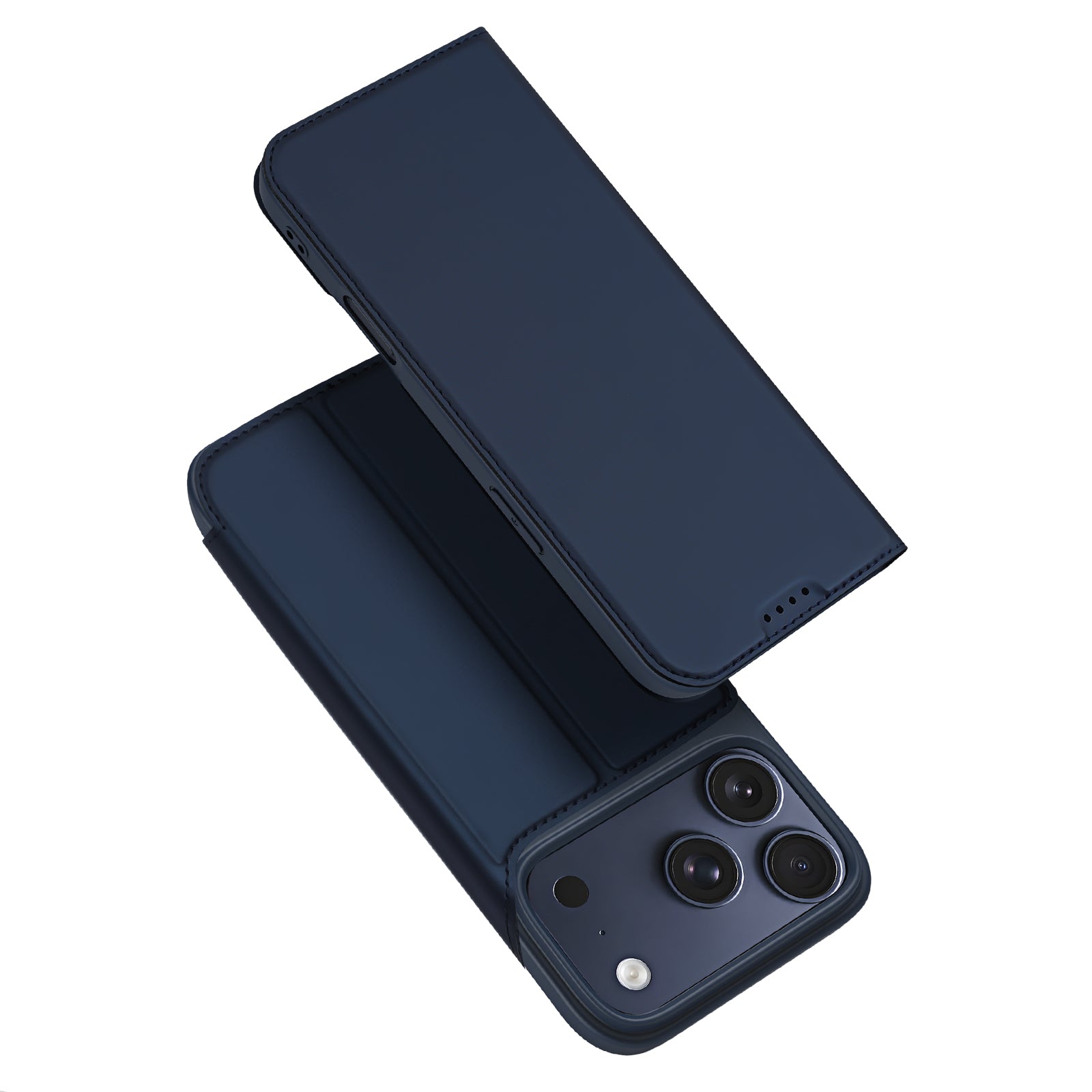 DUX DUCIS Skin Pro iPhone 18 Pro Läderfodral med Ställ - Blå