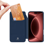 DUX DUCIS Skin Pro iPhone 18 Pro Läderfodral med Ställ - Blå